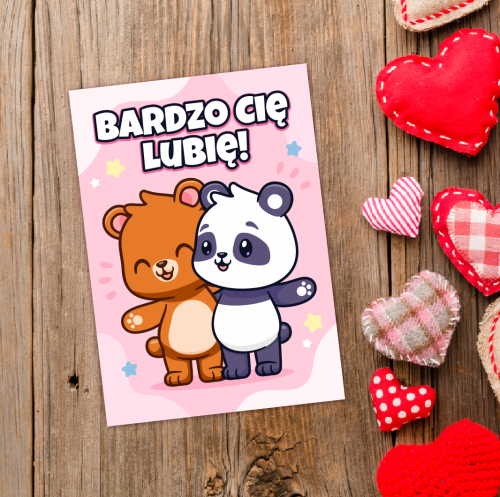 KARTKA WALENTYNKOWA - wzór 12 (format A6)