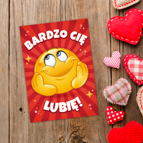 KARTKA WALENTYNKOWA - wzór 11 (format A6)