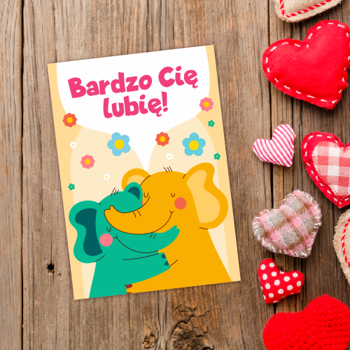 KARTKA WALENTYNKOWA - wzór 10 (format A6)