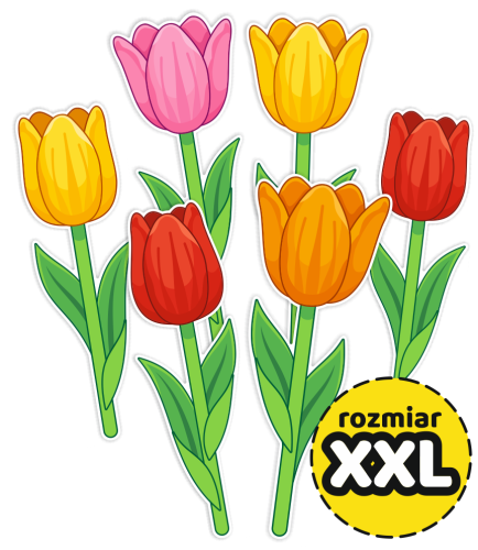 Dekoracja - Duże Tulipany (rozmiar XXL)