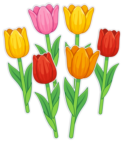 Dekoracja - Duże Tulipany (rozmiar XXL)