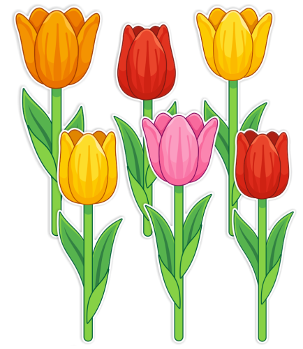 Dekoracja - Duże Tulipany (rozmiar XXL)