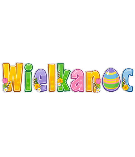 Dekoracja napis: WIELKANOC (wycięte litery)