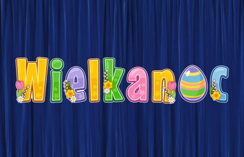Dekoracja napis: WIELKANOC (wycięte litery)