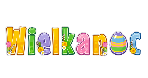 Dekoracja napis: WIELKANOC (wycięte litery)