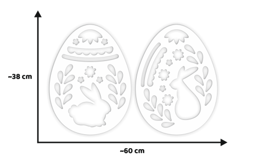 Dekoracja Wielkanocna - Pisanki - wzór 1 (rozmiar ~A3)