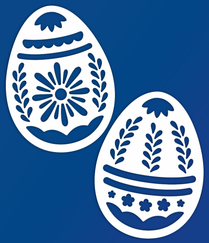 Dekoracja Wielkanocna - Pisanki - wzór 2 (rozmiar ~A3)