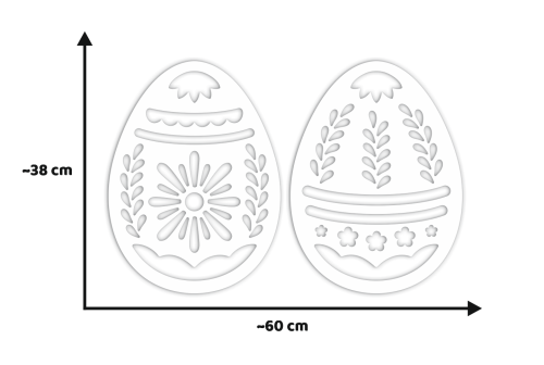Dekoracja Wielkanocna - Pisanki - wzór 2 (rozmiar ~A3)