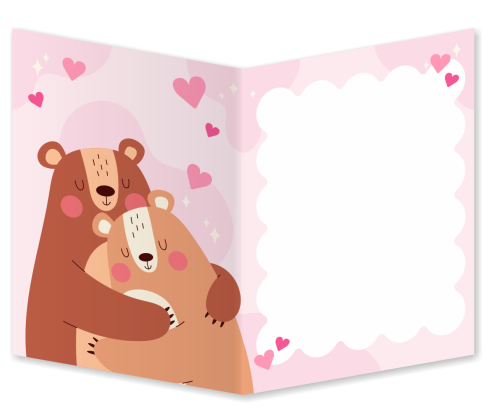 KARTKA WALENTYNKOWA - wzór 13 (składana, format A6)