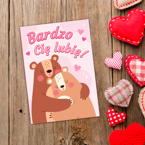 KARTKA WALENTYNKOWA - wzór 15 (format A6)