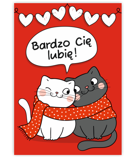 KARTKA WALENTYNKOWA - wzór 16 (format A6)