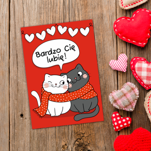 KARTKA WALENTYNKOWA - wzór 16 (format A6)