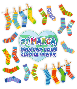 Dekoracja  - Światowy Dzień Zespołu Downa (jednostronna)