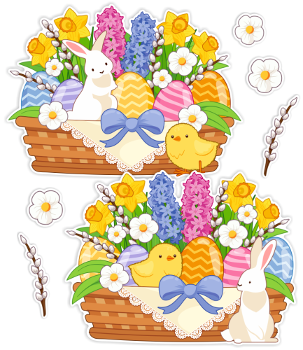 Dekoracja Wielkanocna - Stroiki (~A3, dwustronna)