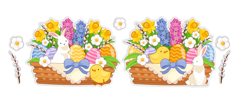 Dekoracja Wielkanocna - Stroiki (~A3, dwustronna)