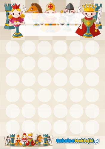 Karta Motywacyjna "Szachy" (na okrągłe naklejki 20mm)