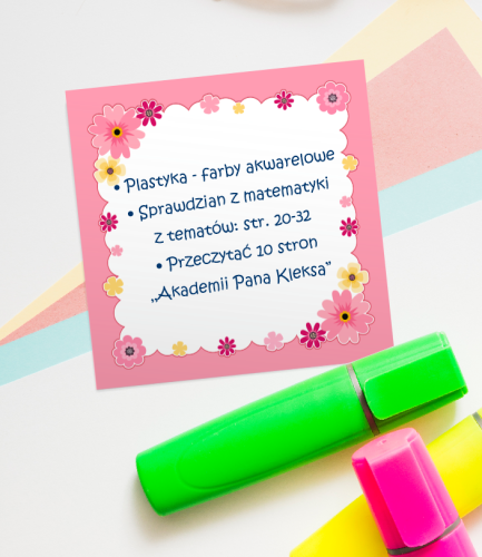 Blok karteczek - KWIATEK (50 kartek, 76x76mm)