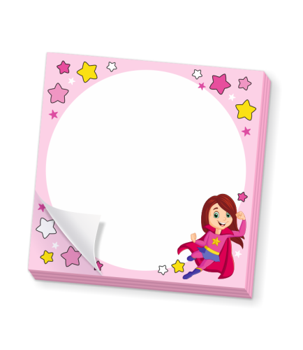 Blok karteczek - SUPERDZIEWCZYNA (50 kartek, 76x76mm)