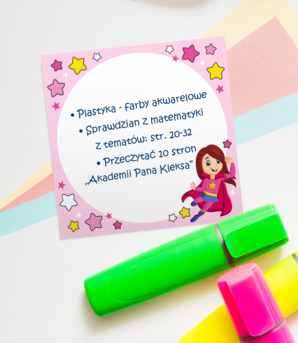 Blok karteczek - SUPERDZIEWCZYNA (50 kartek, 76x76mm)