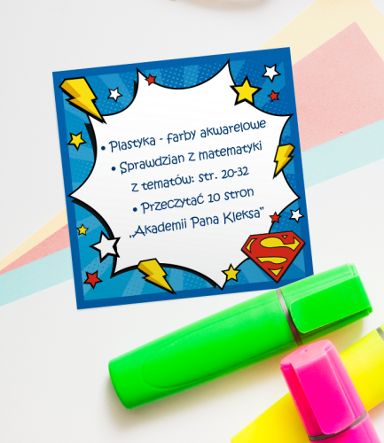 Blok karteczek - SUPERBOHATER (50 kartek, 76x76mm)