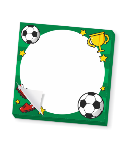 Blok karteczek - PIŁKA NOŻNA (50 kartek, 76x76mm)