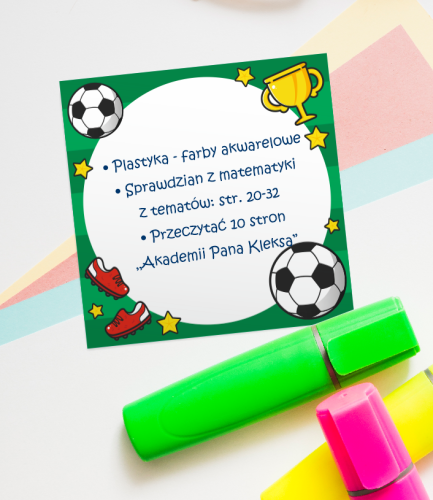 Blok karteczek - PIŁKA NOŻNA (50 kartek, 76x76mm)