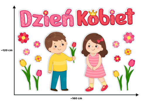 Dekoracja Dzień Kobiet - wzór 2 (rozmiar XXL)