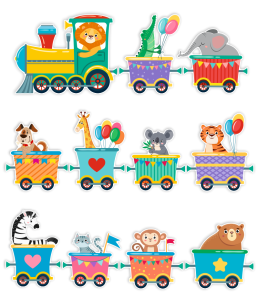 Dekoracja na okna - Kolorowa Lokomotywa (dwustronna)