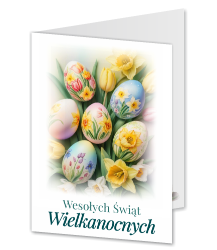 KARTKA WIELKANOCNA - wzór 9 (składana, format A6)