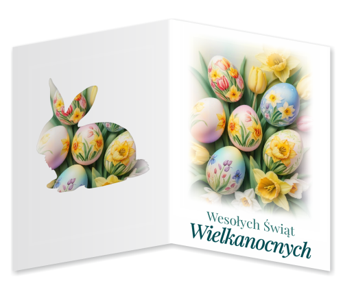 KARTKA WIELKANOCNA - wzór 9 (składana, format A6)