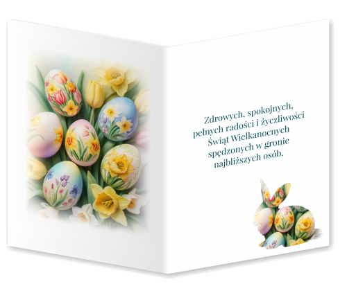 KARTKA WIELKANOCNA - wzór 9 (składana, format A6)