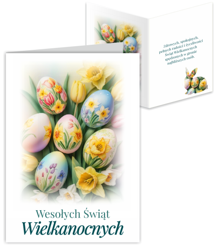 KARTKA WIELKANOCNA - wzór 9 (składana, format A6)