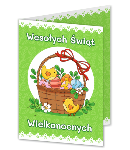 KARTKA WIELKANOCNA - wzór 10 (składana, format A6)