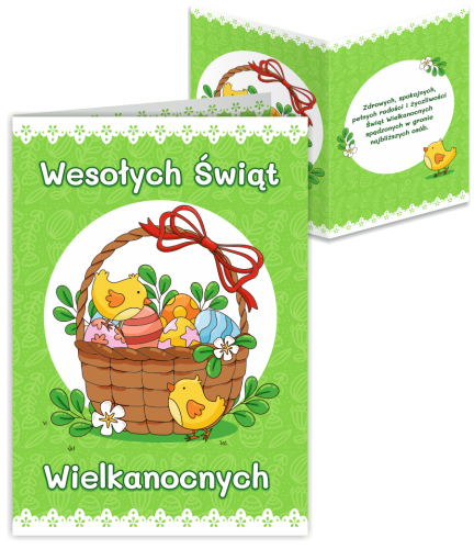 KARTKA WIELKANOCNA - wzór 10 (składana, format A6)