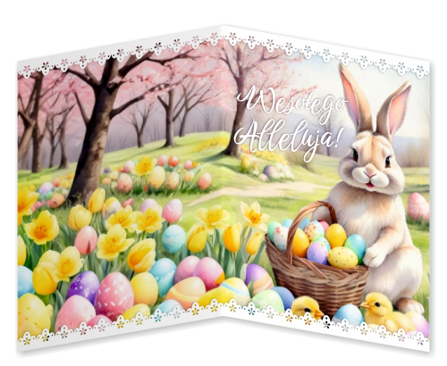 KARTKA WIELKANOCNA - wzór 11 (składana, format A6)