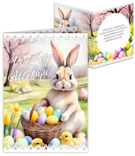KARTKA WIELKANOCNA - wzór 11 (składana, format A6)