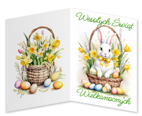 KARTKA WIELKANOCNA - wzór 12 (składana, format A6)