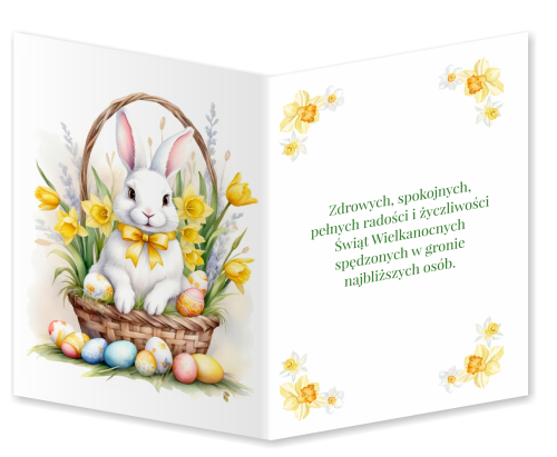 KARTKA WIELKANOCNA - wzór 12 (składana, format A6)