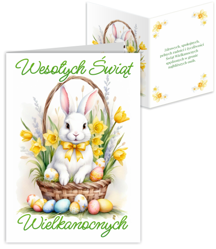 KARTKA WIELKANOCNA - wzór 12 (składana, format A6)