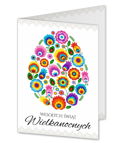 KARTKA WIELKANOCNA - wzór 14 (składana, format A6)