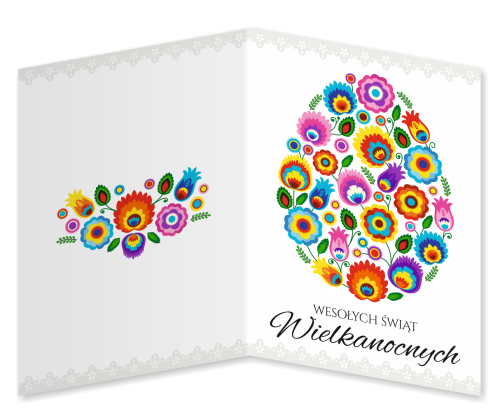KARTKA WIELKANOCNA - wzór 14 (składana, format A6)