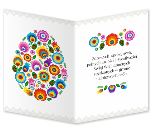 KARTKA WIELKANOCNA - wzór 14 (składana, format A6)