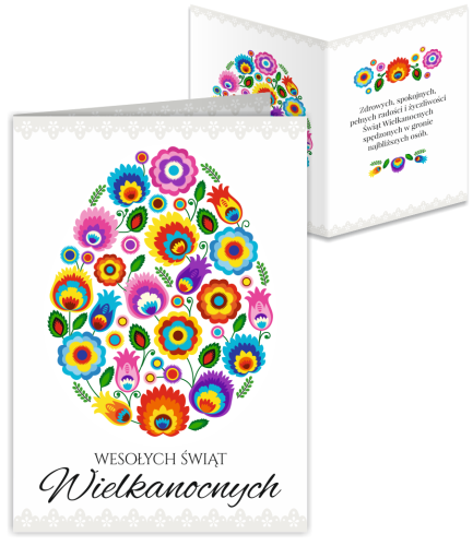 KARTKA WIELKANOCNA - wzór 14 (składana, format A6)