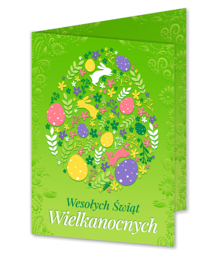 KARTKA WIELKANOCNA - wzór 16 (składana, format A6)
