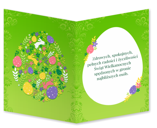 KARTKA WIELKANOCNA - wzór 16 (składana, format A6)