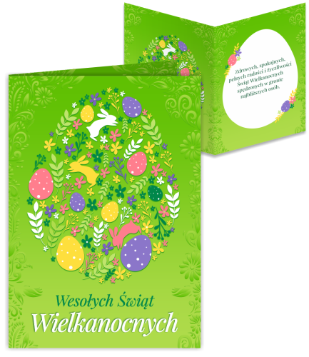 KARTKA WIELKANOCNA - wzór 16 (składana, format A6)