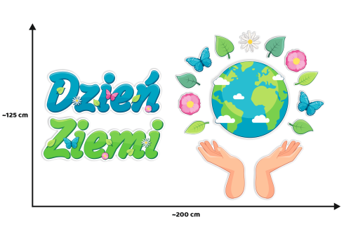 Dekoracja - Dzień Ziemi - wzór 3 (rozmiar XXL)