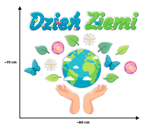 Dekoracja Dzień Ziemi - wzór 3 (~A3, jednostronna)
