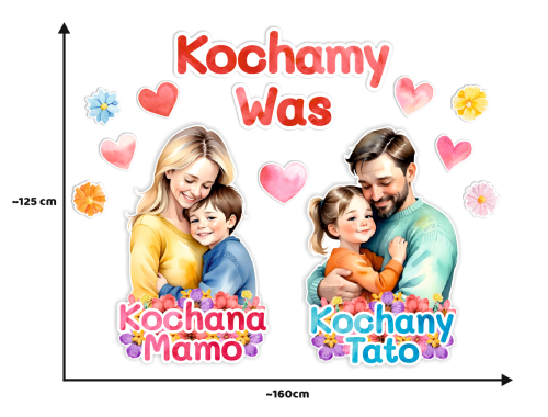 Dekoracja Dzień Mamy i Taty - wzór 5 (rozmiar XXL)