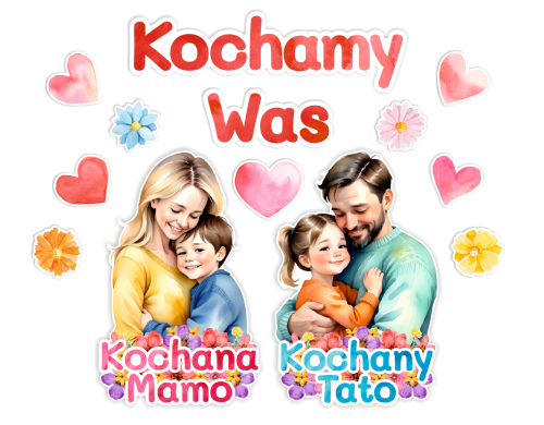 Dekoracja Dzień Mamy i Taty - wzór 3 (~A3, jednostronna)